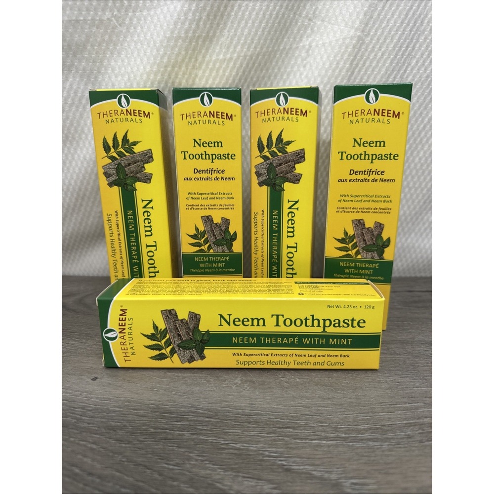 Set Of 5 TheraNeem® Naturals Neem Therape Toothpaste With Mint 4.23oz - 05/2026